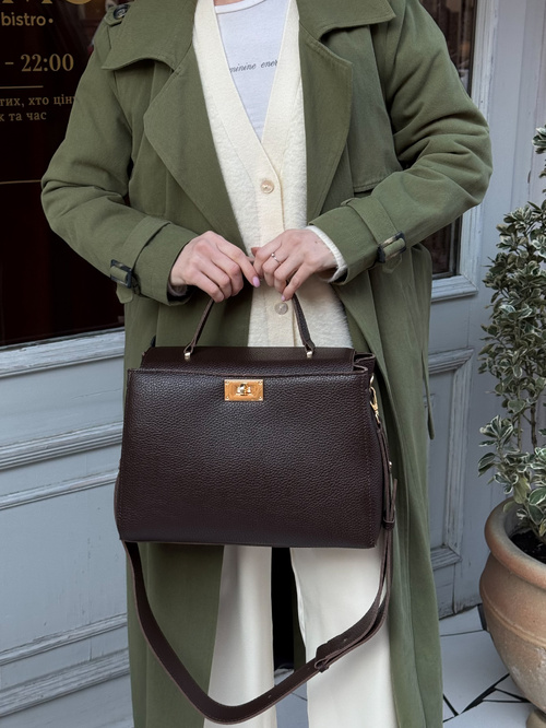 Жіноча сумка «Соломія» коричнева - фото 3